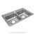 Elkay Lustertone Classic Stainless Steel 29" x 18" x 5-1/2", 3-Hole Equal Double Bowl Drop-in ADA Sink