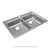 Elkay Lustertone Classic Stainless Steel 33" x 22" x 6" 4-Hole Equal Double Bowl Drop-in ADA Sink