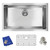 Elkay Crosstown 16 Gauge Stainless Steel 30-1/2" x 18-1/2" x 10" Rounded Single Bowl Undermount Sink Kit