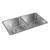Elkay Crosstown 18 Gauge Stainless Steel 31-1/2" x 18-1/2" x 9" Equal Double Bowl Undermount Sink Kit