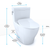 TOTO Aimes One-Piece Elongated 1.28 GPF Toilet with CeFiONtect and SoftClose seat, WASHLET+ ready, Cotton White - MS626234CEFG#01