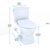 TOTO Connelly Two-Piece Elongated Dual Flush 1.28 and 0.9 GPF Toilet with CeFiONtect WASHLET+ ready, Cotton White - MS494234CEMFG#01