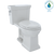 TOTO Promenade II One-Piece Elongated 1.28 GPF Universal Height Toilet with CeFiONtect - Colonial White - MS814224CEFG#11