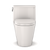 TOTO Nexus One-Piece Elongated 1.28 GPF Universal Height Toilet with CeFiONtect and SS124 SoftClose seat, WASHLET+ ready, Colonial White - MS642124CEFG#11