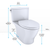 Toto Nexus Two Piece Elongated Auto Flush Washlet+ Ready Universal Height Toilet with CEFIONTECT 1.28 GPF with SS124 SoftClose Seat in Cotton White