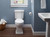 Toto Promenade II 1G Two Piece Elongated Universal Height Toilet with CEFIONTECT and Right Hand Lever 1.0 GPF Less Seat in Cotton White