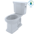 TOTO Promenade II Two-Piece Elongated 1.28 GPF Universal Height Toilet with CeFiONtect and Right-Hand Trip Lever, Cotton White - CST404CEFRG#01