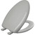 Bemis 1200SLOWT 162 Elongated Plastic Toilet Seat in Silver with STA-TITE Seat Fastening System, EasyClean and WhisperClose Hinge