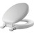 Mayfair by Bemis 15EC 000 Round Cushioned Vinyl Soft Toilet Seat in White with STA-TITE Seat Fastening System and EasyClean Hinge