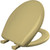 Bemis 200SLOWT 031 Round Plastic Toilet Seat in Harvest Gold with STA-TITE Seat Fastening System, EasyClean and WhisperClose Hinge