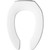 Bemis 2155SSCT 000 Elongated Open Front Less Cover Commercial Plastic Toilet Seat in White with STA-TITE Commercial Fastening System Self-Sustaining Check Hinge and DuraGuard