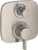 Hansgrohe 15707821 Ecostat E Thermostatic Trim with Volume Control in Brushed Nickel