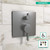 Hansgrohe 15862341 Ecostat Pressure Balance Trim Square with Diverter in Brushed Black Chrome