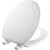 Mayfair by Bemis 34ECA 000 Round Enameled Wood Ivy Design Toilet Seat in White with STA-TITE Seat Fastening System and EasyClean Hinge