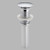 Brizo RP72414BN Push Button Pop-Up Drain With Overflow Brushed Nickel