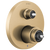 Brizo T75P535-GLLHP Litze Pressure Balance Valve with Integrated 3-Function Diverter Trim - Less Handles: Luxe Gold