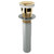 Brizo RP81628PG Push Button Pop-Up With Overflow: Polished Gold
