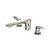 TOTO GO Two-Handle Deck-Mount Roman Tub Filler Trim, Polished Nickel - TBG01201U#PN
