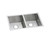 Elkay Crosstown 16 Gauge Stainless Steel 30-3/4" x 18-1/2" x 10" Rounded Equal Double Bowl Undermount Sink