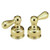 Delta NeoStyleOld H25PB Metal Lever Handle Set - 2H Bathroom in Polished Brass Finish