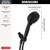 Delta Universal Showering Components 75740BL 6-Setting Hand Shower with Cleaning spray in Matte Black Finish