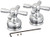 Delta NeoStyleOld H46 Metal Cross Handle Set in Chrome Finish