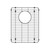 Blanco 237145: Formera Collection Stainless Steel Bottom Grid for Small Bowl of Formera 60/40 Sink