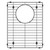 Blanco 237525: Ikon Collection Stainless Steel Bottom Grid for Small Bowl of Ikon 60/40 Sinks