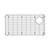 Blanco 237681: Formera Collection Stainless Steel Bottom Grid for Formera 33" Super Single Sink