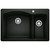 Blanco 442907: Diamond Collection 33" Double Bowl Drop-in or Undermount Kitchen Sink - Coal Black