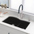 Blanco 442910: Diamond Collection 32" Double Bowl Kitchen Sink with Low Divide - Coal Black