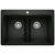 Blanco 442912: Diamond Collection 33" 50/50 Double Drop-in or Undermount Mount Kitchen Sink - Coal Black