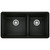 Blanco 442926: Precis Collection 33" Undermount 60/40 Double Bowl Kitchen Sink - Coal Black