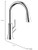 Hansgrohe 04793000 Joleena High Arc Kitchen Faucet, 2-Spray Pull-Down, 1.75 GPM in Chrome