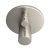 TOTO Round Thermostatic Mixing Valve With Two-Way Diverter Shower Trim, Brushed Nickel