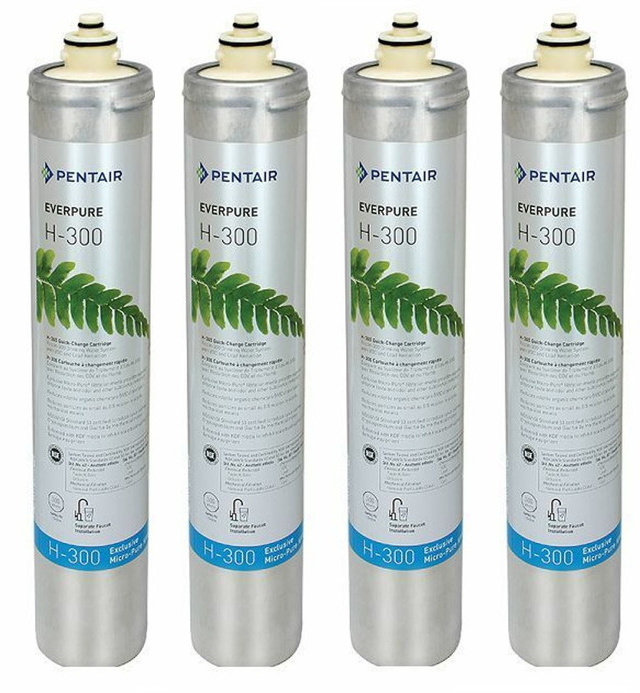 Image of Everpure EV9270-72 H-300 Water Filtration Replacement Cartridge 4 Pack