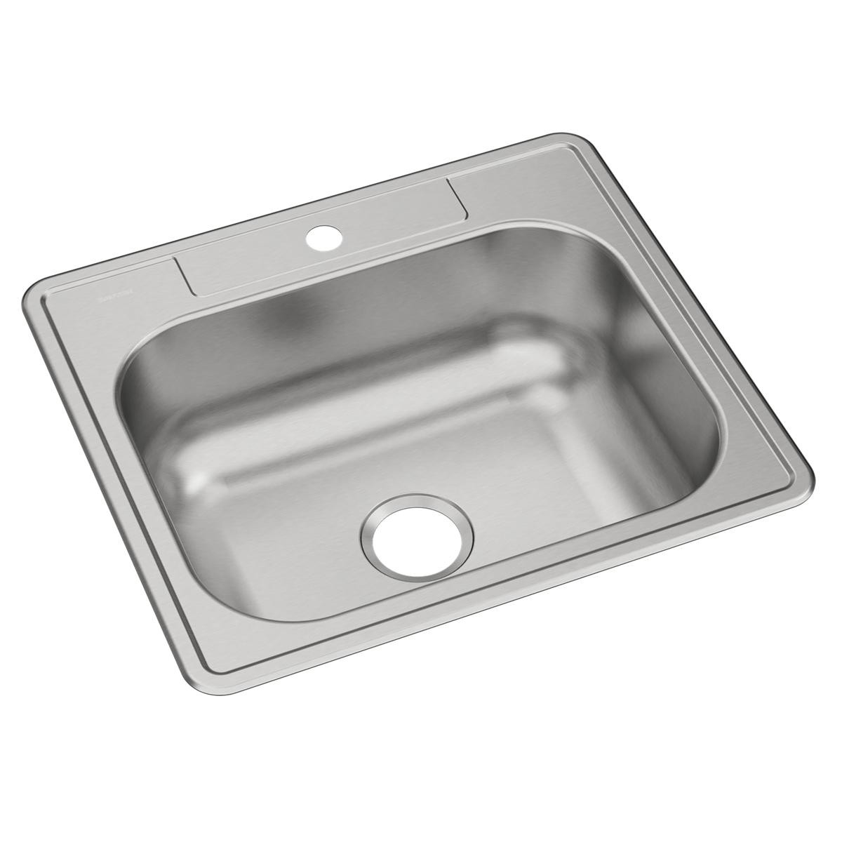 Dayton DSE125221: Stainless Steel 25" x 22" x 8-1/16" Single Bowl Drop-in Sink