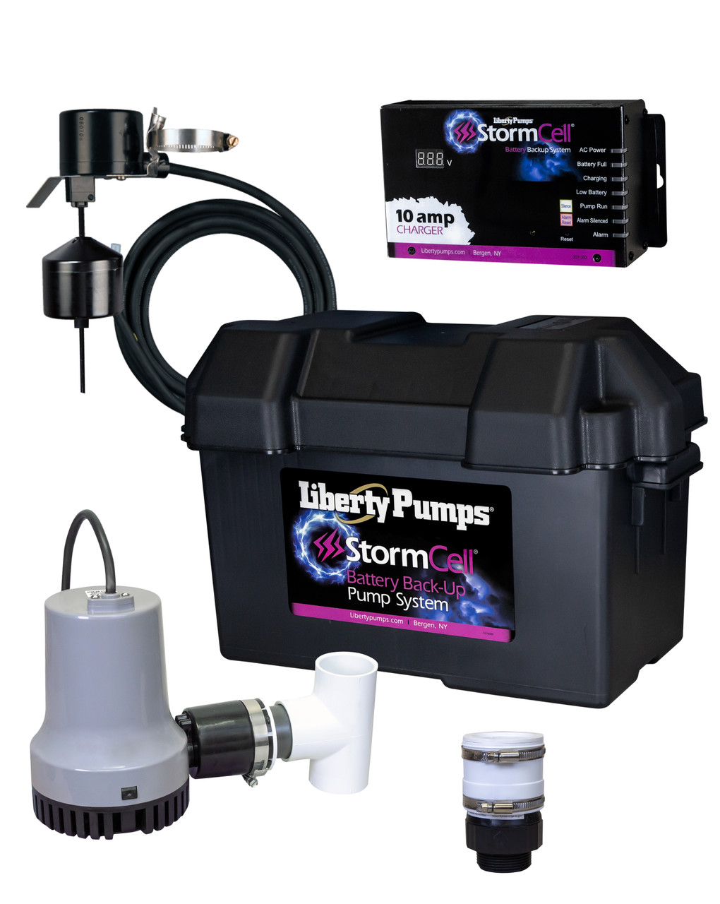 Liberty Pumps 441-10A Battery Back-Up Sump Pump System with 10A charger
