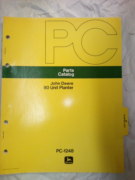 John Deere Parts Catalog 80 Unit Planter PC-1248