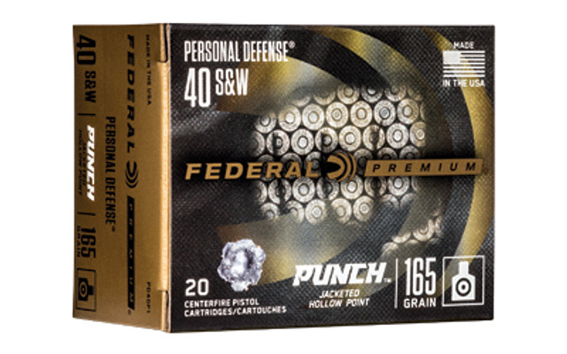 FED PUNCH 40 S&W 165GR JHP 20/200