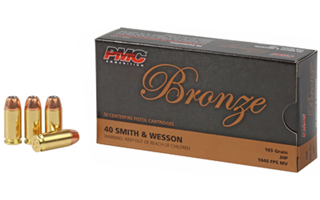 PMC BRNZ 40SW 165GR JHP 50/1000 PMC BRNZ 40SW 165GR JHP 50/1000