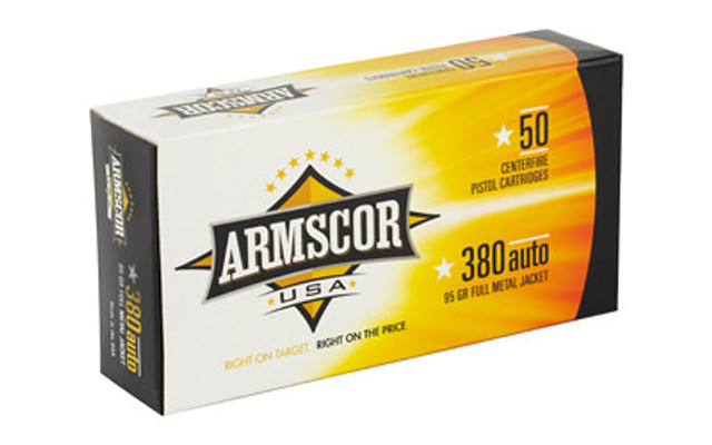 ARMSCOR 380ACP 95GR FMJ 50/1000