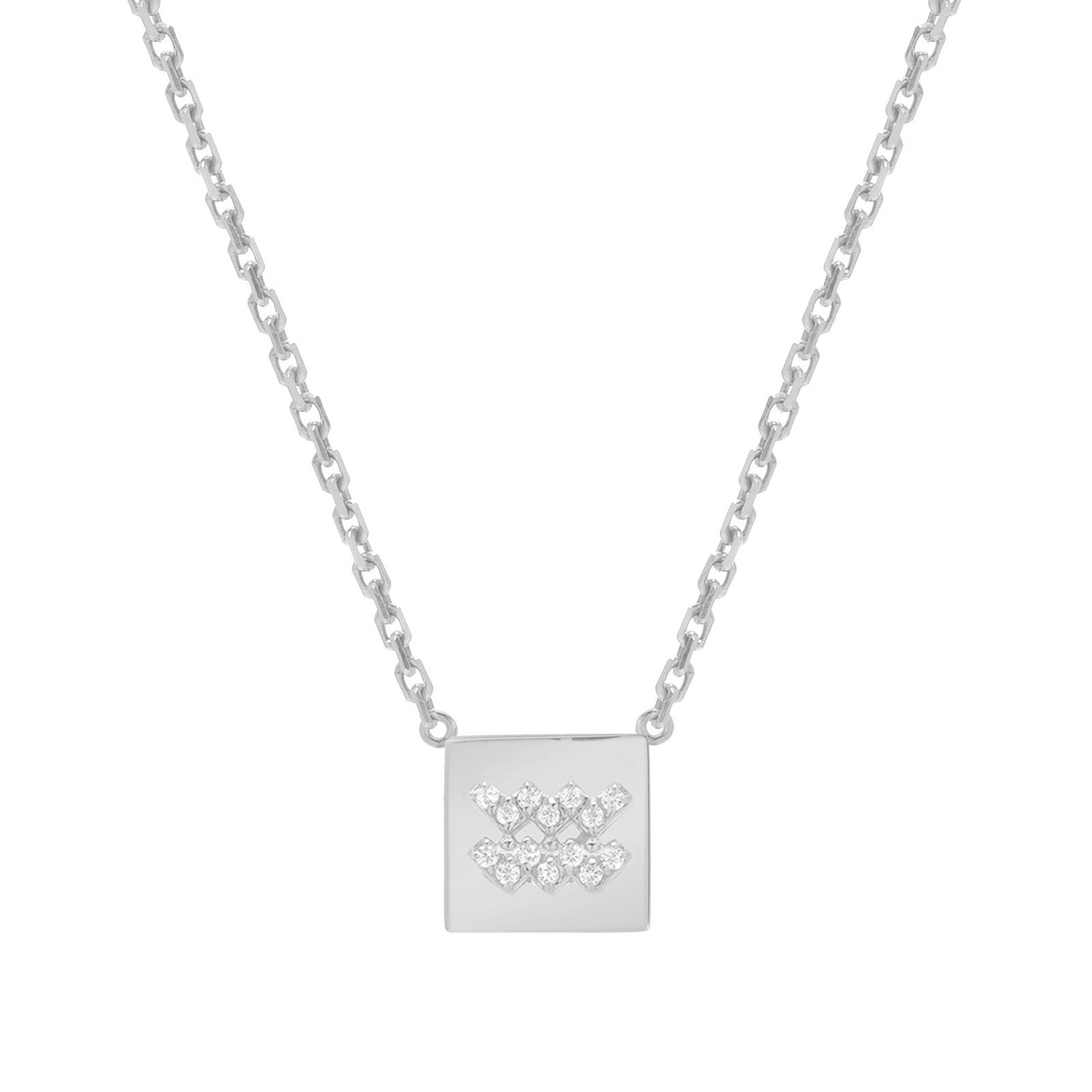 Chandi Diamond Halo Pendant Necklace with Square Center Stone - Bobby  Schandra