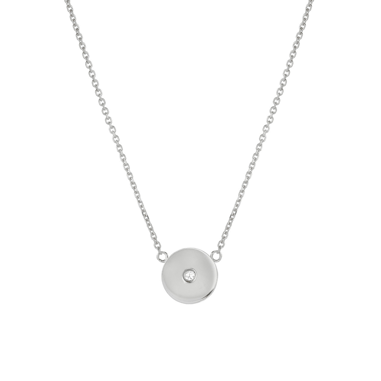 14K Solid White Gold Minimalist Diamond Cross Necklace – LTB JEWELRY