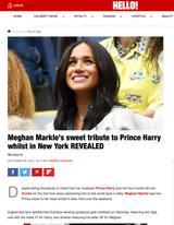 Meghan Markle's Sweet Tribute to Prince Harry Whilst in New York REVEALED