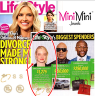 Mini Mini Jewels Featured in Life and Style Weekly-  Biggest Spenders  Emma Stone Treats Herself to $1,275 Worth of mini mini jewels