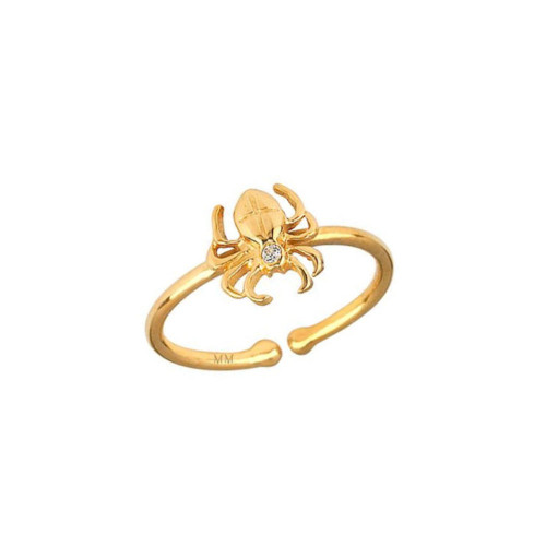 Diamond Accent Eye-catching Spider Design Adjustable Ring (Style#10918)