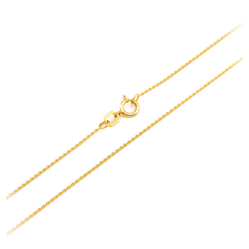 Gold 1mm Rolo Chain with Mini Mini Jewels Logo (Style#1000)