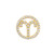 Gold Diamond Studded Zodiac Dazzling Halo Single Earring (Style#10825-10836)