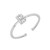 Gold Brilliant Diamond Accented Initial Adjustable Ring (Style#10863-10888)